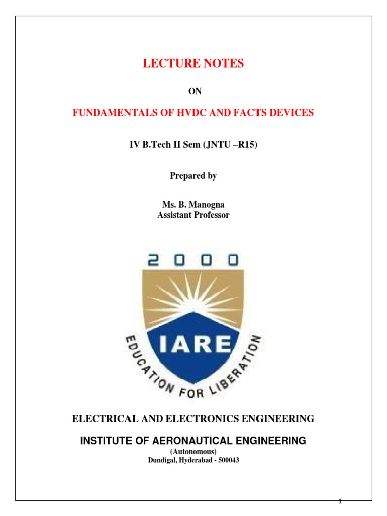 Power Electronics Notes HVDC | PDF | High Voltage Direct Current ...