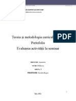 Dolhescu Anamaria, PIPP, Anul 1, Grupa 1, Portofoliu Seminar Teoria Și Metodologia Curriculumului