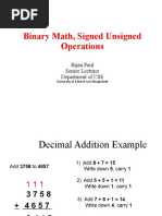 Binary Math, Signed Unsigned Operations