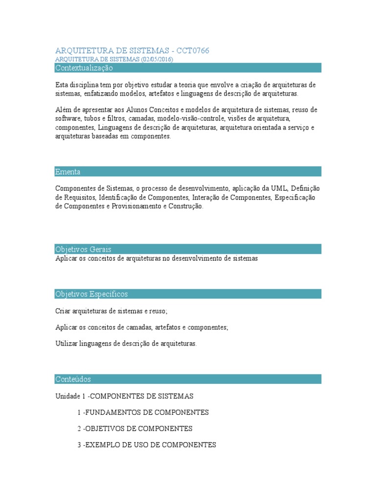 Arquitetura de Sistemas - CCT0766 | PDF | Linguagem de modelagem unificada  (UML) | Model-View – Controller (MVC), image size:768x1024