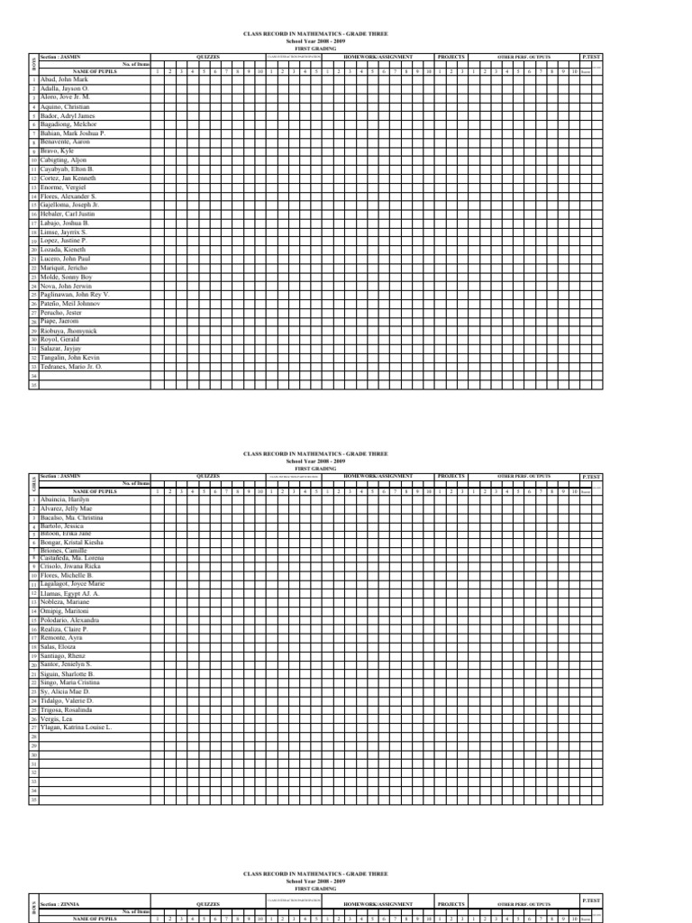 CLASS RECORD FOR RECORDING ONLY Leisure Sports