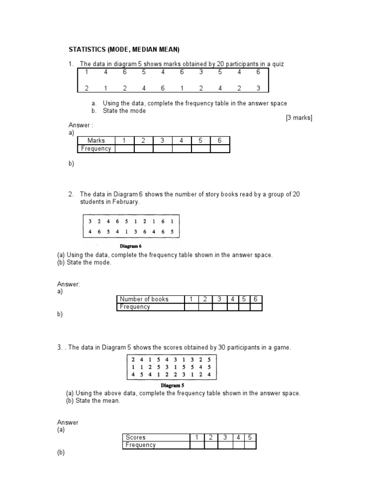 Quiz and Survey Data Analysis | PDF | Mode (Statistics) | Median