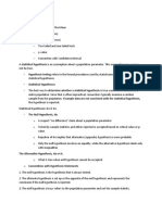 T Test ( Unknown) : Hypothesis Testing Refers To The Formal Procedures Used by Statisticians To Accept or Reject