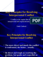 Key Principles For Resolving Interpersonal Conflict