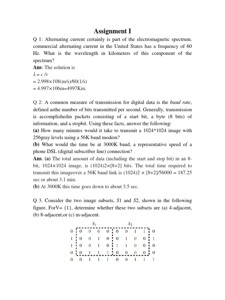 Assignment PDF | PDF | Modem | Rgb Color Model