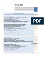 Bid / No Bid Worksheet: 1. Read The Question 2. Insert The Answer