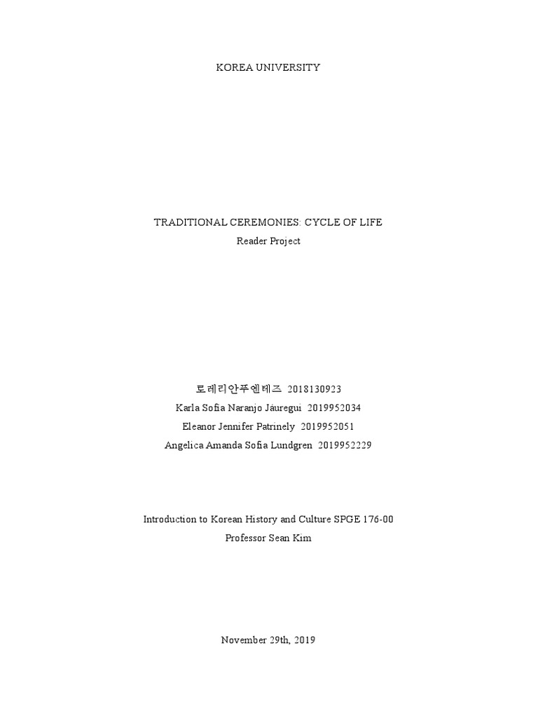 Korean Life Cycle Rituals and Funerals | PDF | Funeral