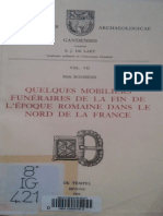 H Roosens Quelques Mobiliers Funéraires de La Fin de L'epoque Romaine Dans Le Nord de La France