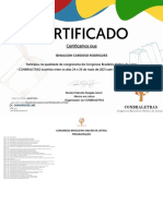 Certificado Congresso Brasileiro Online de Letras Conbraletras 1 Edicao Ismailson Cardoso Rodrigues