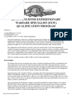King's Enlisted Expeditionary Warfare Specialist (EXW) Qualification Information