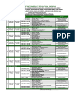 Board of Intermediate Education, Karachi: H.S.C. Annual Examinations Part-I & Ii, Consolidated Date Sheet