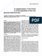 Small Intestinal Malabsorption in The Horse: An Assessment of The Specificity of The Oral Glucose Tolerance Test