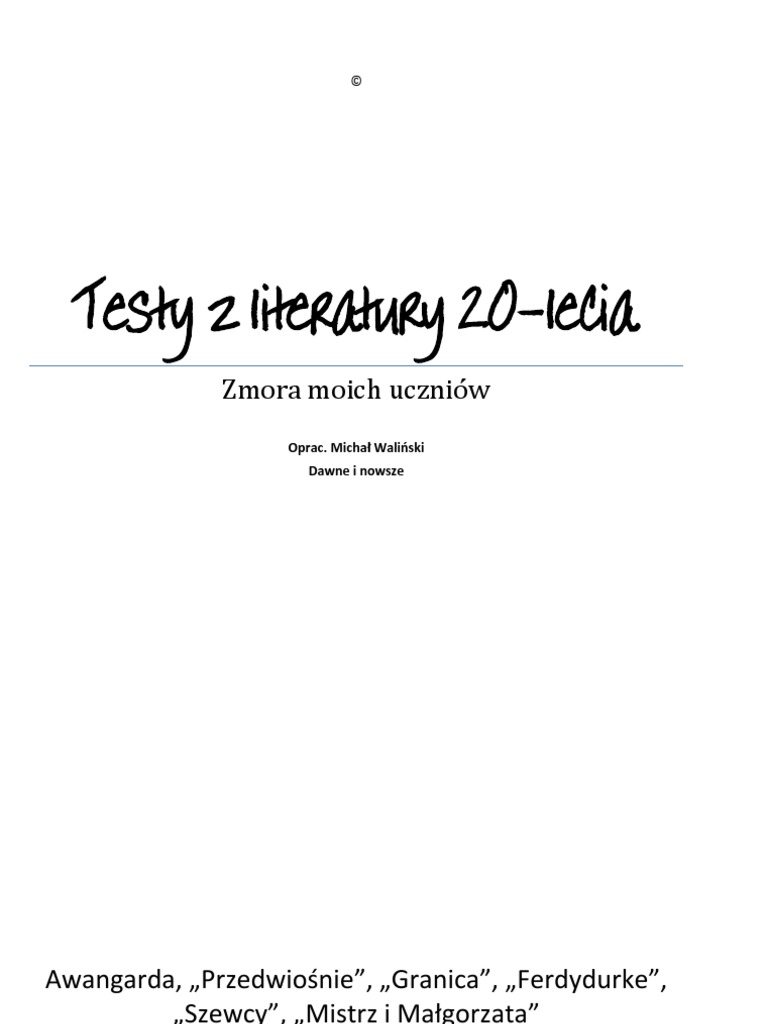 Dwudziestolecie Międzywojenne Sprawdzian Nowa Era