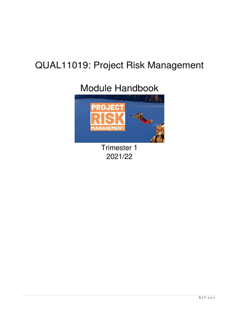 Project Risk Management Module Handbook | PDF | Risk | Risk Management