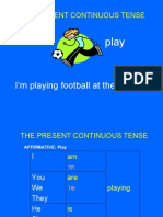 The Present Continuous Tense: I'm Playing Football at The Moment