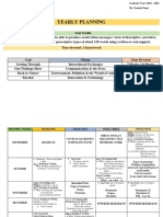 Yearly Planning 1st Year S