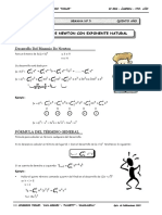 II BIM - 5to. Año - ALG - Guía 5 - Binomio de Newton Con Expo