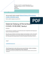 Selamat Datang Di Pemeriksaan COVID-19 RS EMC Sentul