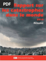 Rapport sur les catastrophes dans le monde 2010