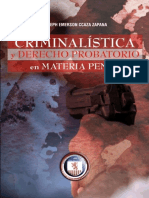 Criminalistica y Derecho Probatorio - J. Emerson C. Z (1)