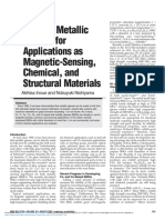 New Bulk Metallic Glasses For Applications As Magnetic Sensing Chemical and Structural Materials