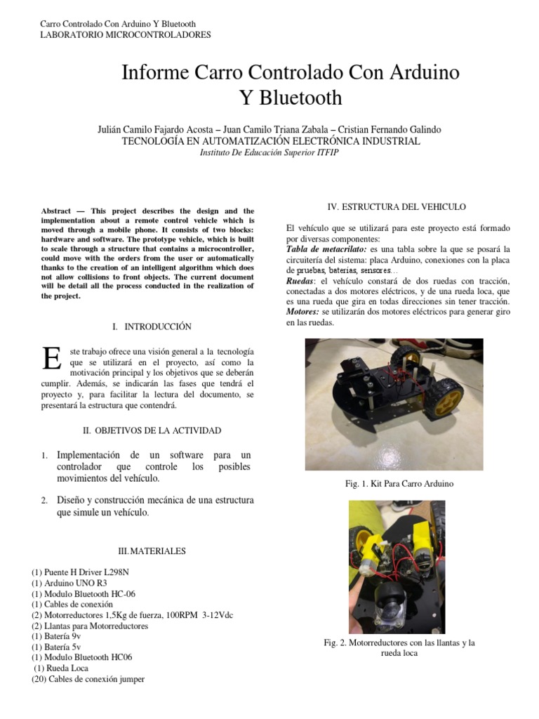 Control Remoto | PDF | Arduino | Bluetooth