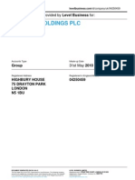 Arsenal Holdings PLC: Annual Accounts Provided by Level Business For