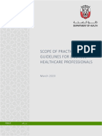 DOH Scope of Practice Guidelines For Licensed Healthcare Professionals