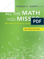 All The Math You Missed - But Need To Know For Graduate School