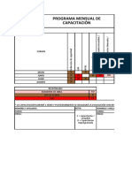 Calendario capacitación mensual