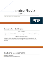 Engineering Physics: Week 2