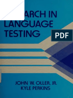 Research in Language Testing