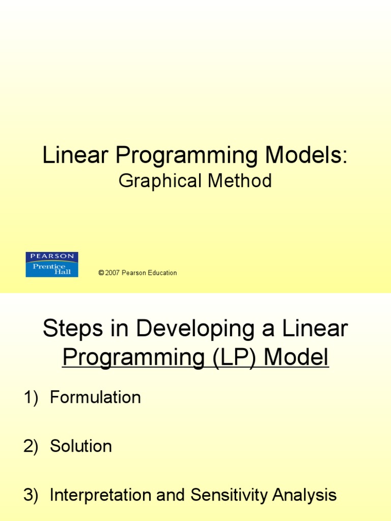 Linear Programming Models:: Graphical Method | PDF | Linear Programming ...
