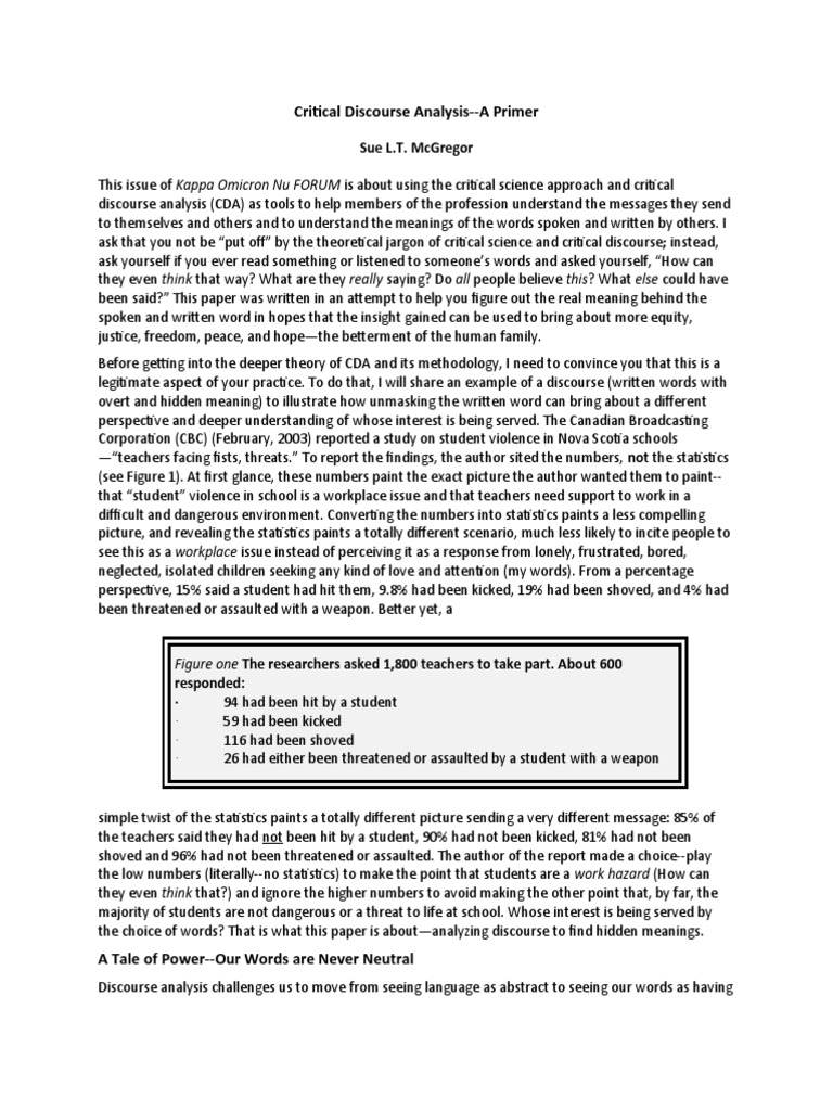 Understanding Critical Discourse Analysis | PDF | Discourse | Network ...