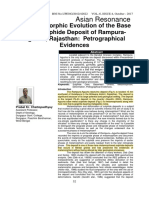 Rampura Agucha Deposit Petrographical Evidences 102017