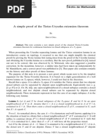 A Simple Proof of The Tietze-Urysohn Extension Theorem - Erich Ossa