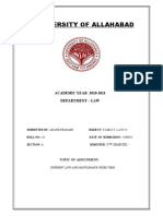 University of Allahabad: ACADEMIC YEAR - 2020-2021 Department - Law