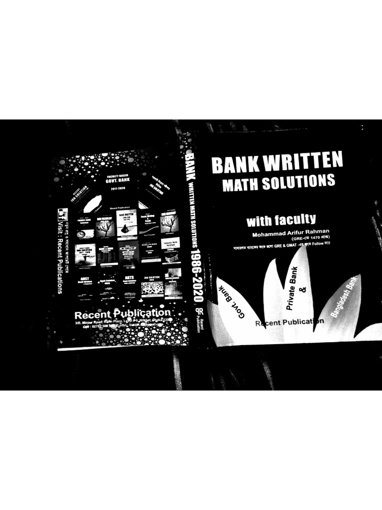 Bank Written Math Solution 1986-2020 With Faculty by Mohammad Arifur ...