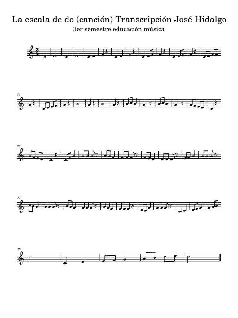 Transcripción de La Escala de Do | PDF