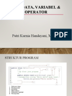 P 4 Tipe Data, Variabel Operator