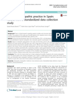 Profile of Osteopathic Practice in Spain Results F