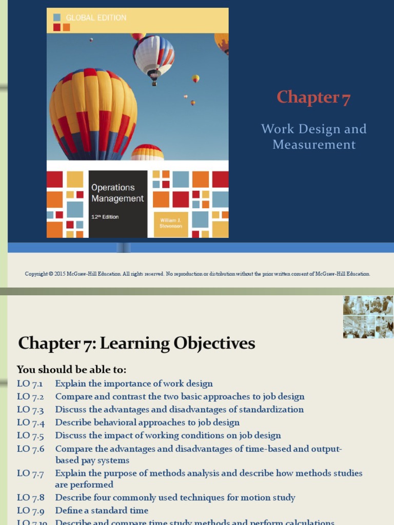Chapter 7 Work Design and Measurement | PDF | Employment | Economies