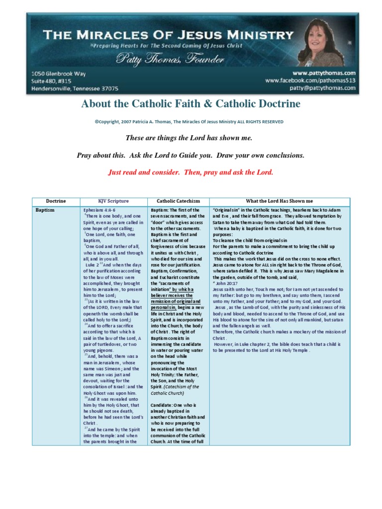 About The Catholic Faith | PDF | Baptism | Confirmation