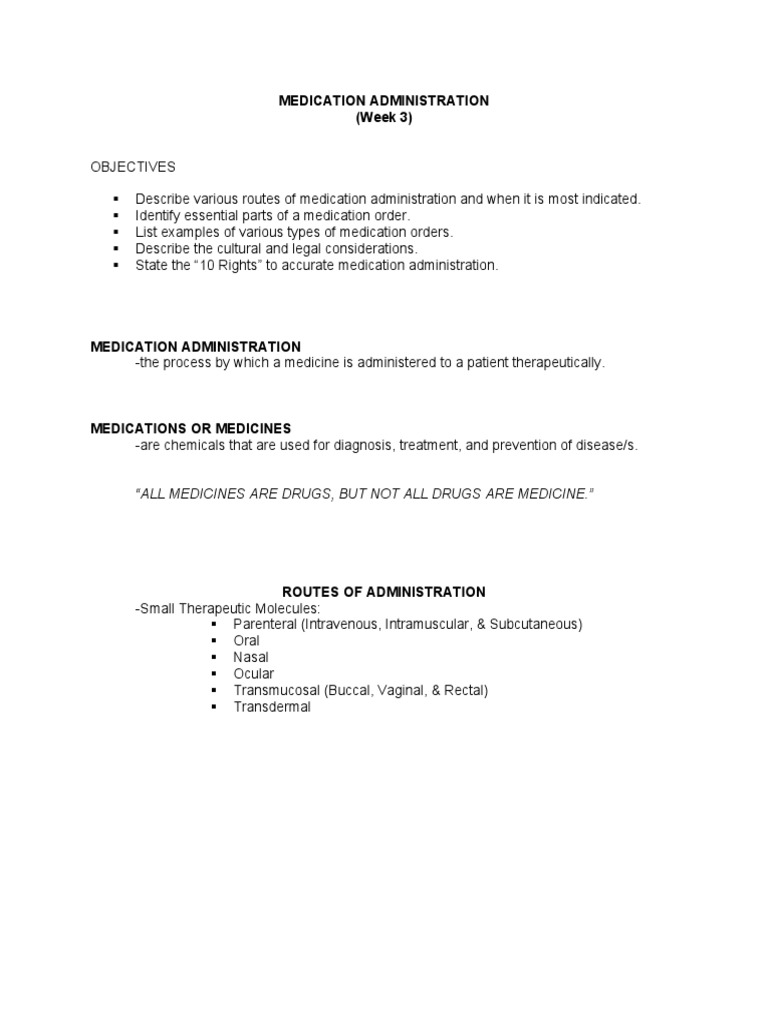 Medication Administration Overview | PDF | Topical Medication | Medical ...