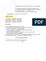 Inglé II Contract of Learning (Saludos y Contrato de Aprendizaje)