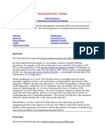 Demographic Terms: Keith Montgomery Department of Geography and Geology