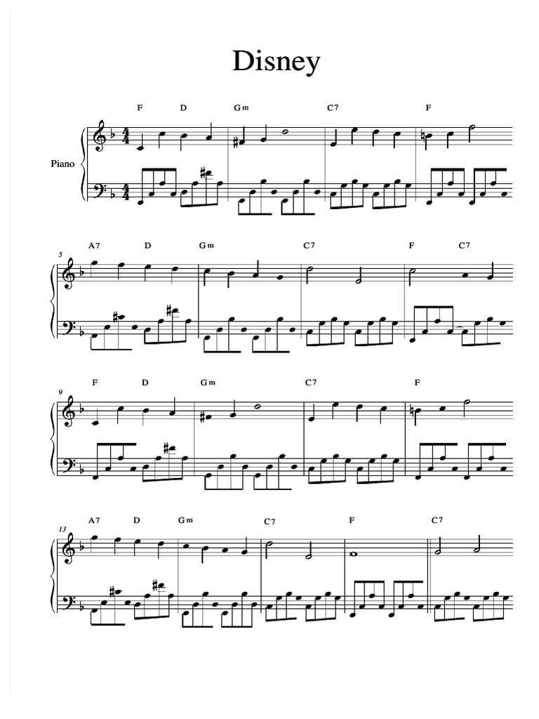 Abertura de Piano da Disney | PDF