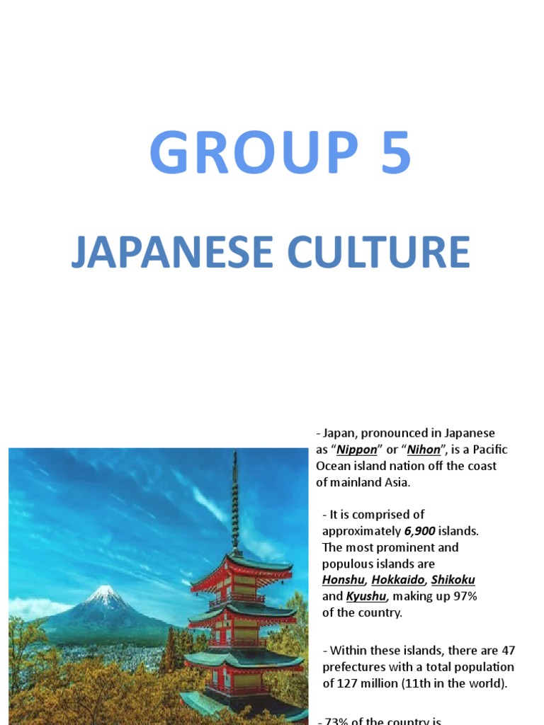 Group 5 Japanese Culture PDF Japanese Language Japan