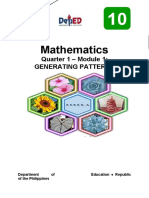 Mathematics10 q1 Mod1 Generatingpatterns v3