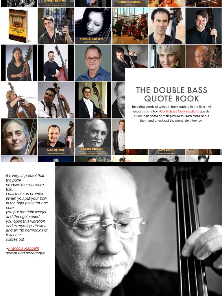 Double Bass Quotes Book PDF Double Bass Performing Arts